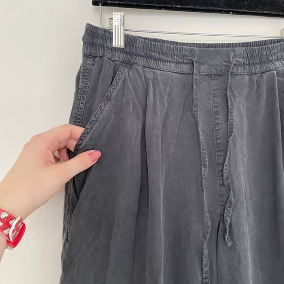 Aerie Charcoal Gray High Rise Wide Leg Lyocell Pants Size Small - Picture 5 of 7